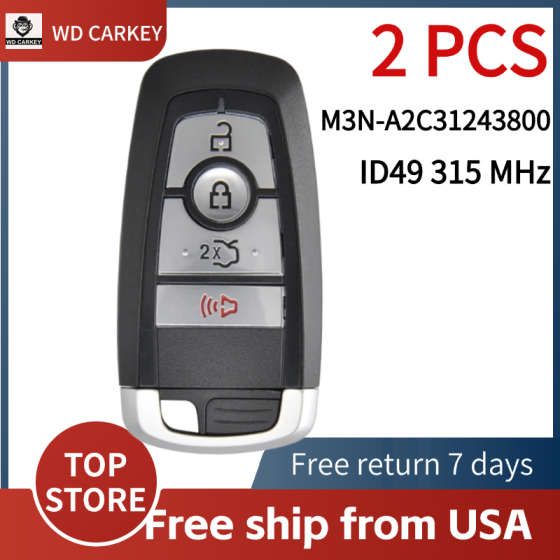 FCC:M3N-A2C31243800 315MHZ 4 BUTTONS ID49